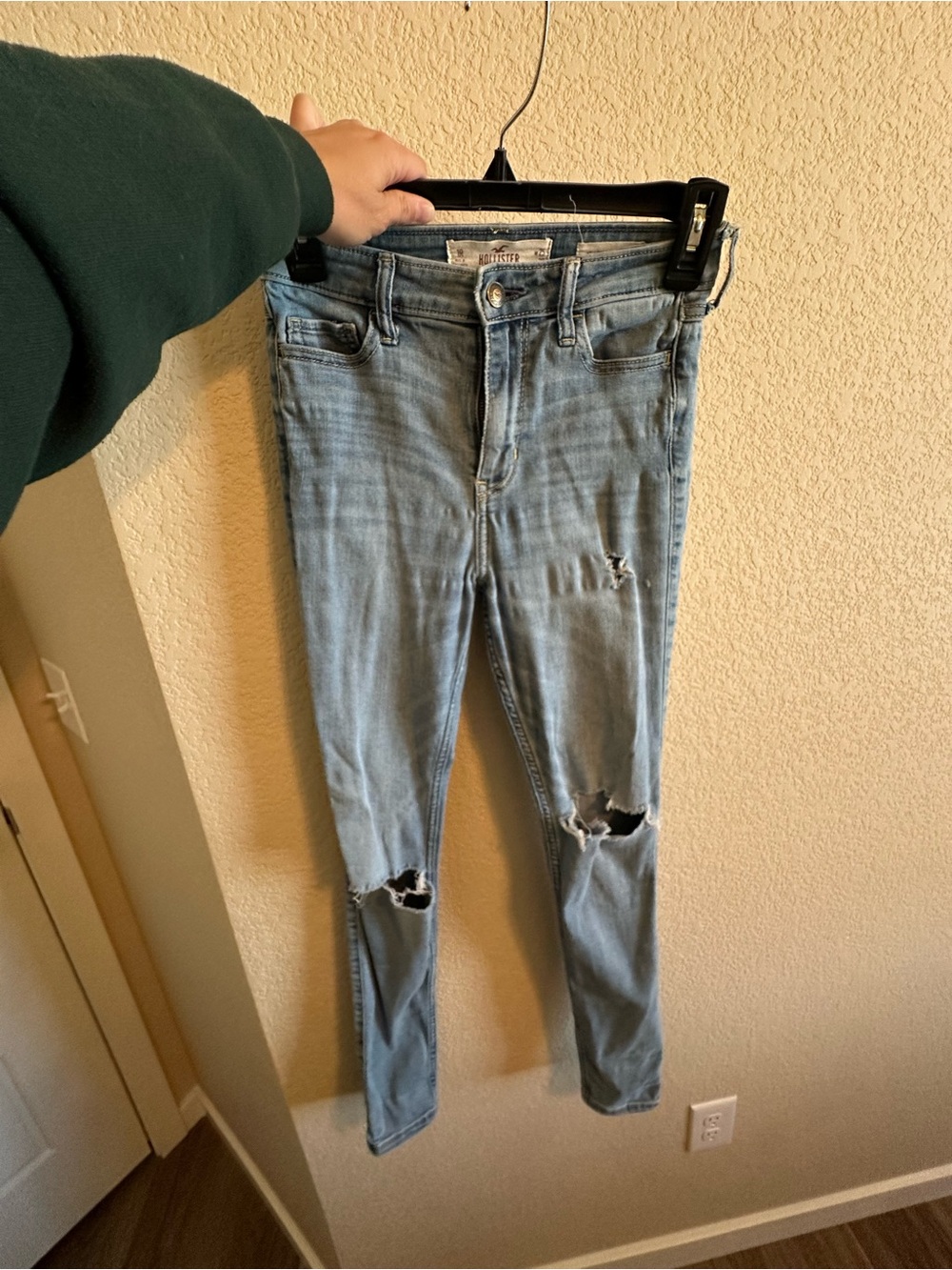 Hollister Light Blue Ripped Skinny Jeans